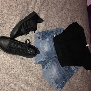 All black Adidas